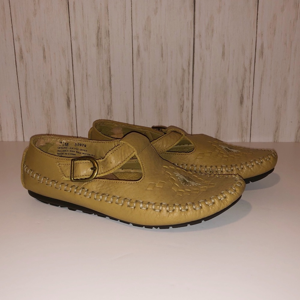 Hush Puppies Yellow Moccasins